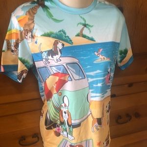 Basset Hound S/S Stretchy Print Tee S/M